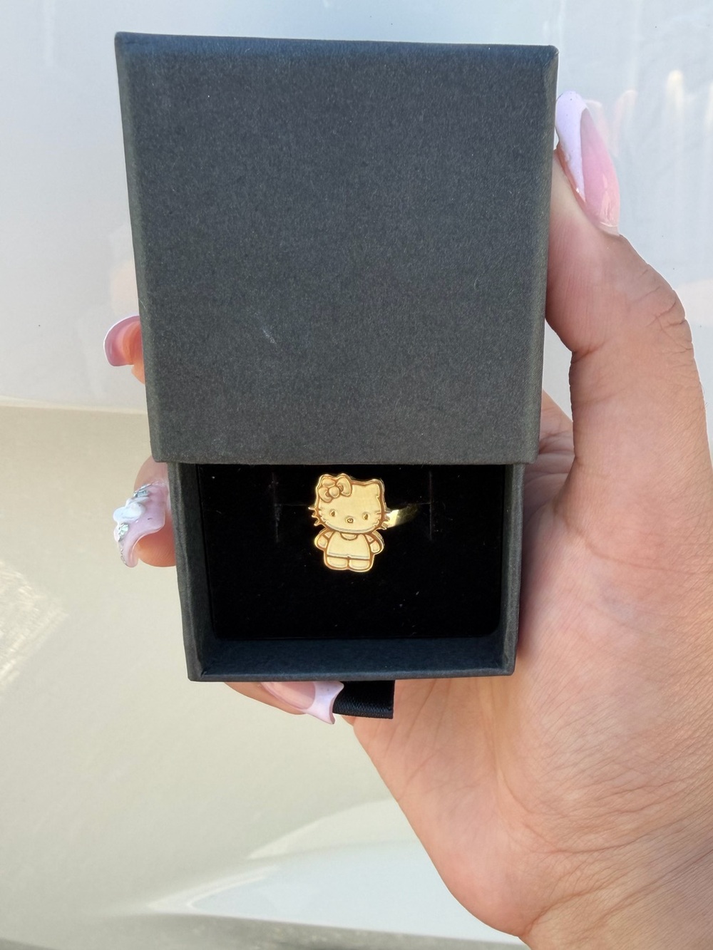18k Gold Plated Hello Kitty Ring (Stainless Steel)